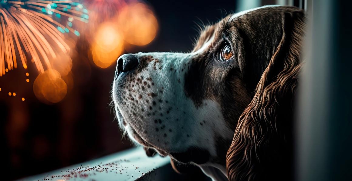 CBD voor honden om te helpen bij vuurwerk